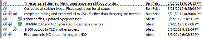 Milestones in CSV Output